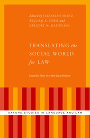 New Legal Realism Volume 3: Translating the Social World for Law